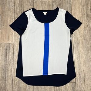 J. Crew Women’s Blouse Blue and White Size XS